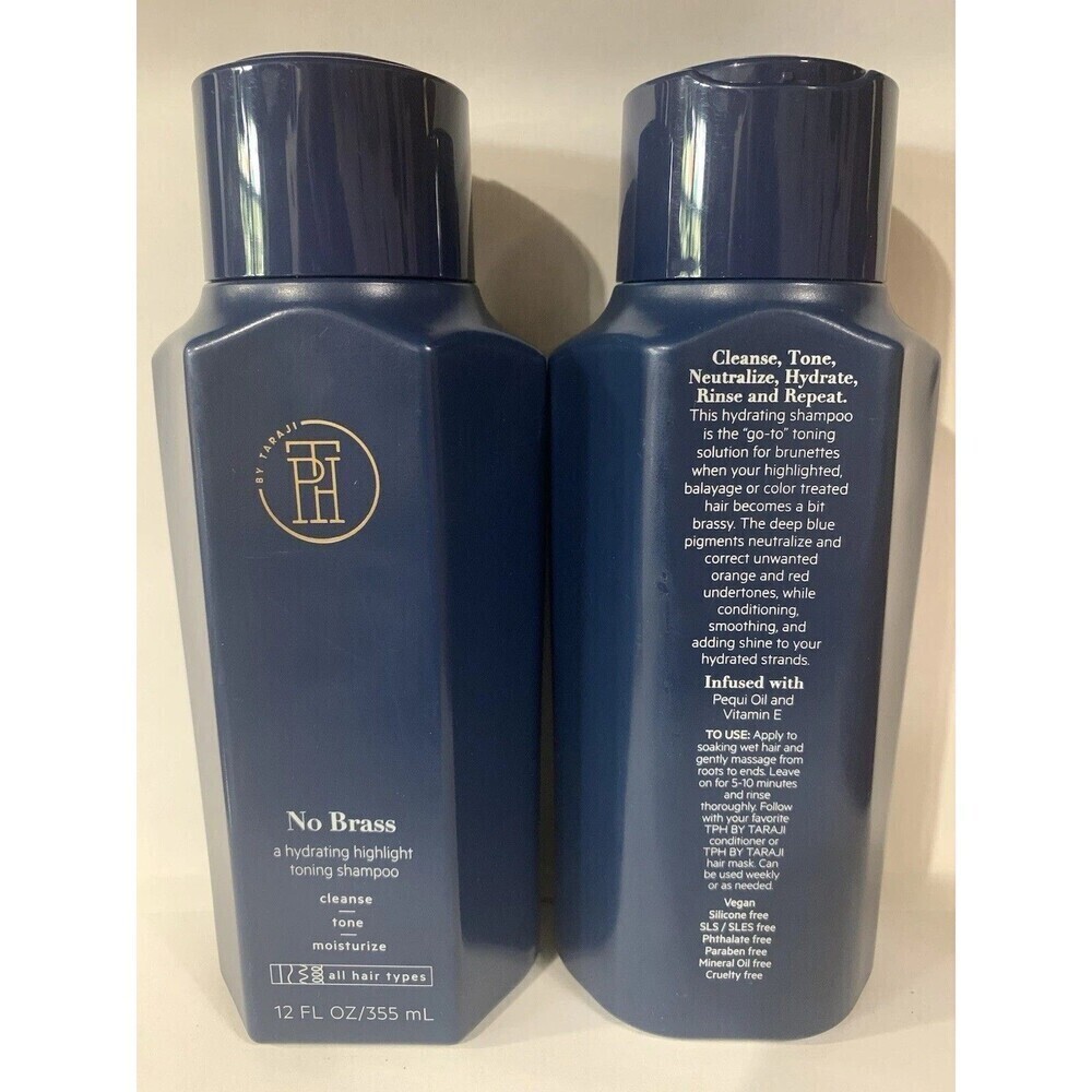 (2) TPH By Taraji No Brass Hydrating Highlight Toning Shampoo - LOT of 2 NEW